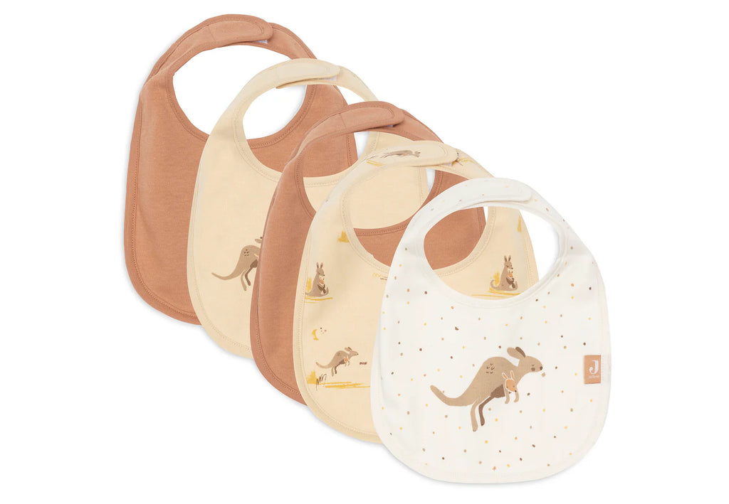 lot de 5 bavoirs Jersey Imperméable - Kangaroots - JOLLEIN