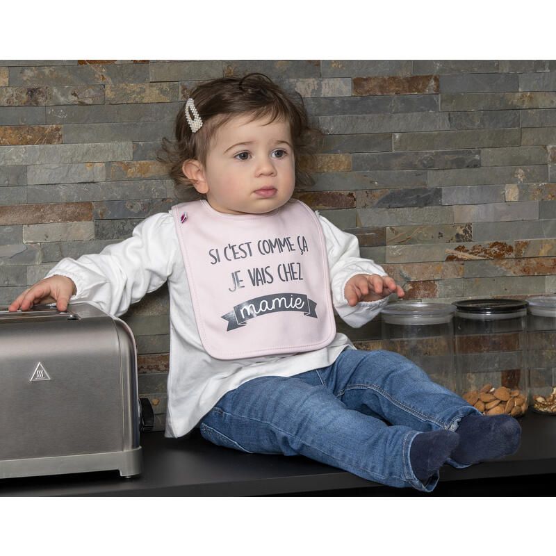 Bavoir "Si C'est Comme ça Je Vais Chez Mamie"