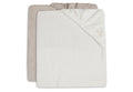 lot de 2 housses de matelas à langer ivoire/nougat