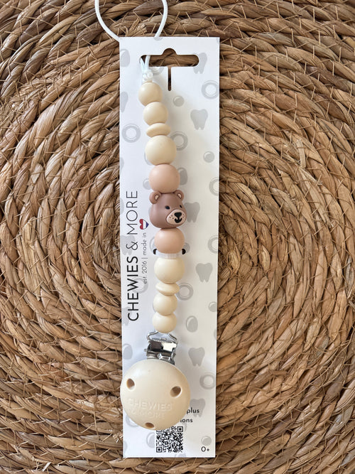 Attache sucette ourson (2 couleurs)