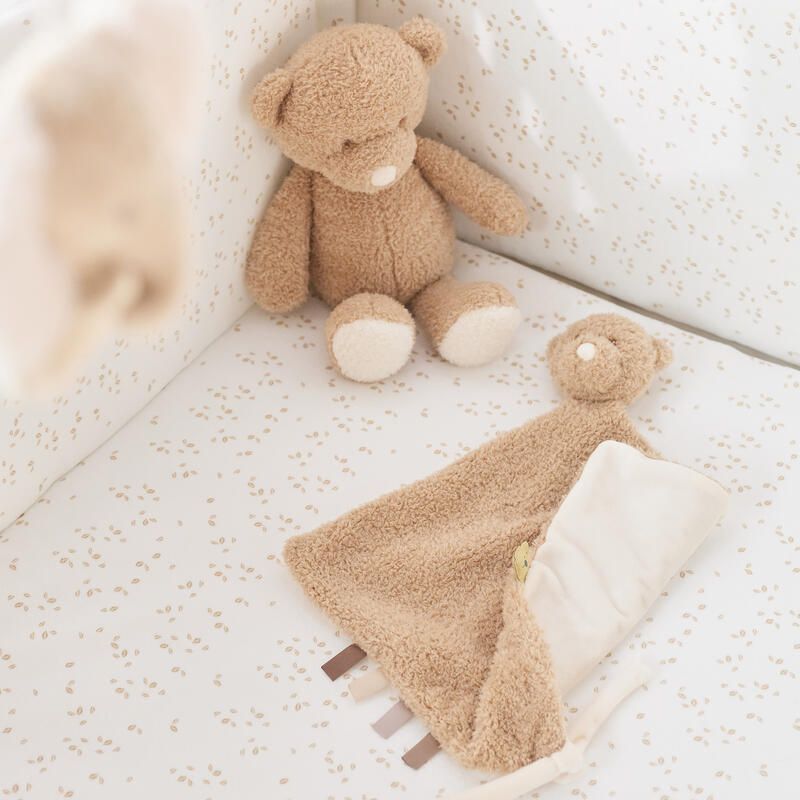 Maxi Doudou ours bouclette Caramel - NATTOU