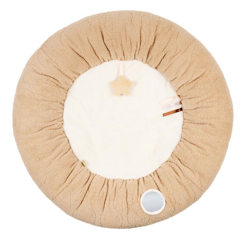 Tapis pouf avec arches Teddy Bouclette naturel 90cm - Ecru - NATTOU