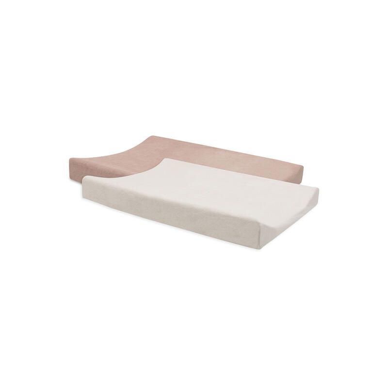 Lot de 2 housses de matelas à langer -wild rose/ ivoiry - JOLLEIN