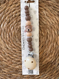 Attache sucette ourson (2 couleurs)