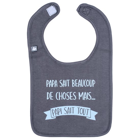 Bavoir "Papi sait tout" garçon