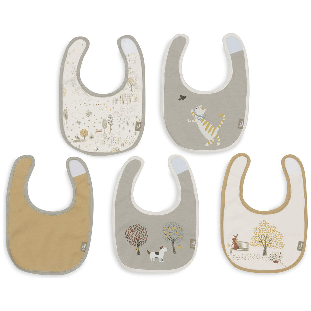 Lot de 5 bavoirs imperméables Tiny Park - JOLLEIN