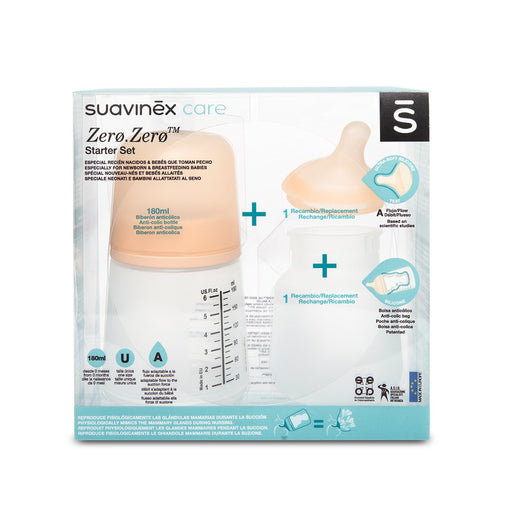 Set ZeroZero avec biberon anti-colique 180 ml SUAVINEX