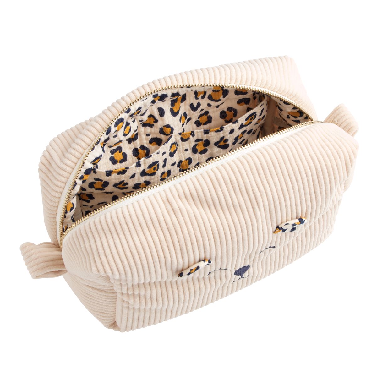 Trousse de toilette en velours collection LEOPARD