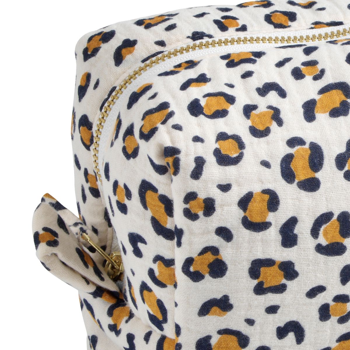 Trousse de toilette gaze de coton collection LEOPARD