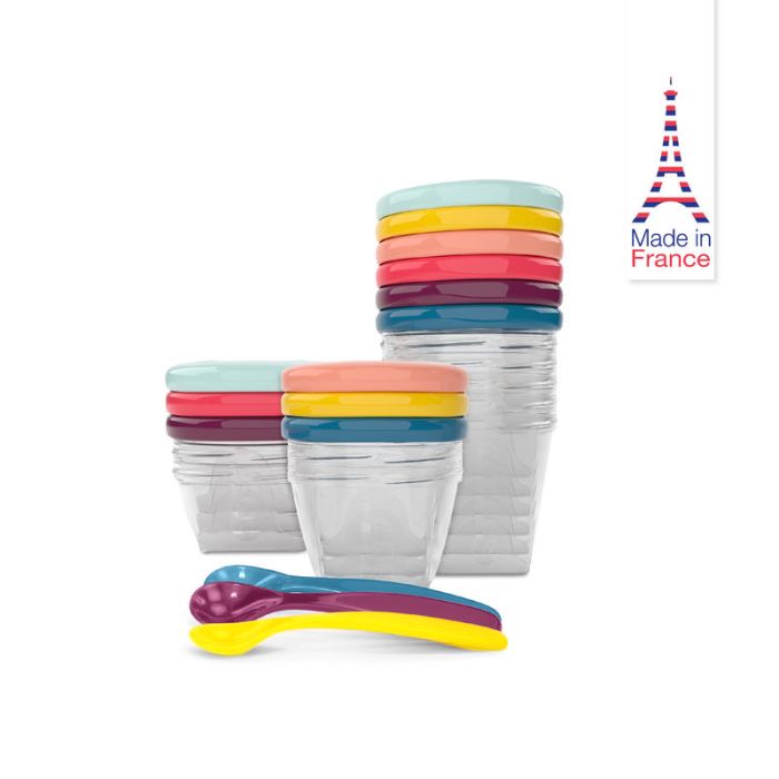 Babybols Kit Xxl : 12 bols + 3 cuillères  - BABYMOOV