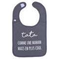 Bavoir "Tata…" gris anthracite