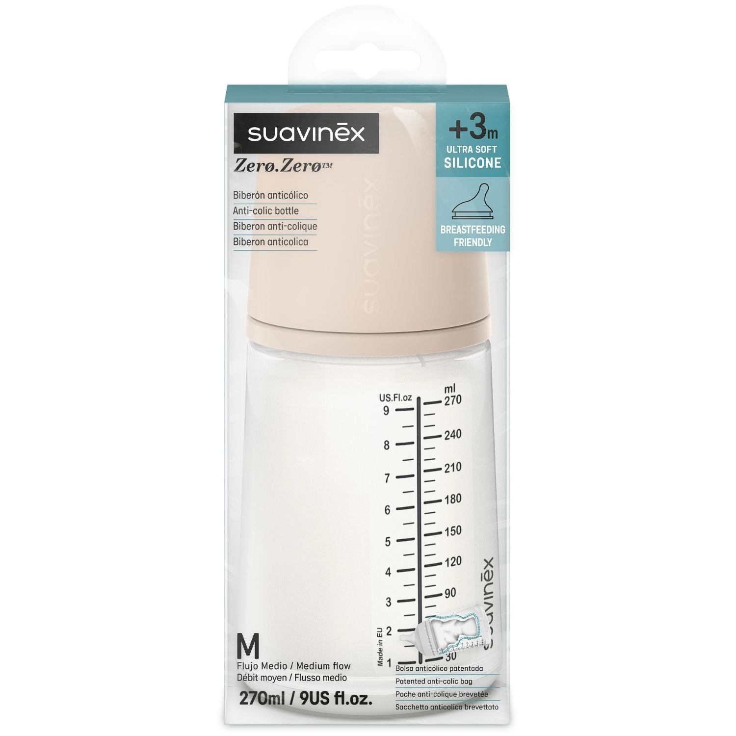 Biberon anti-colique Zerø.Zerø - SUAVINEX (existe en 3 débits)