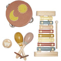Coffret musical en bois 4 instruments