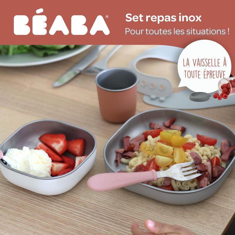 Coffret repas inox - BEABA (existe en 3 couleurs)