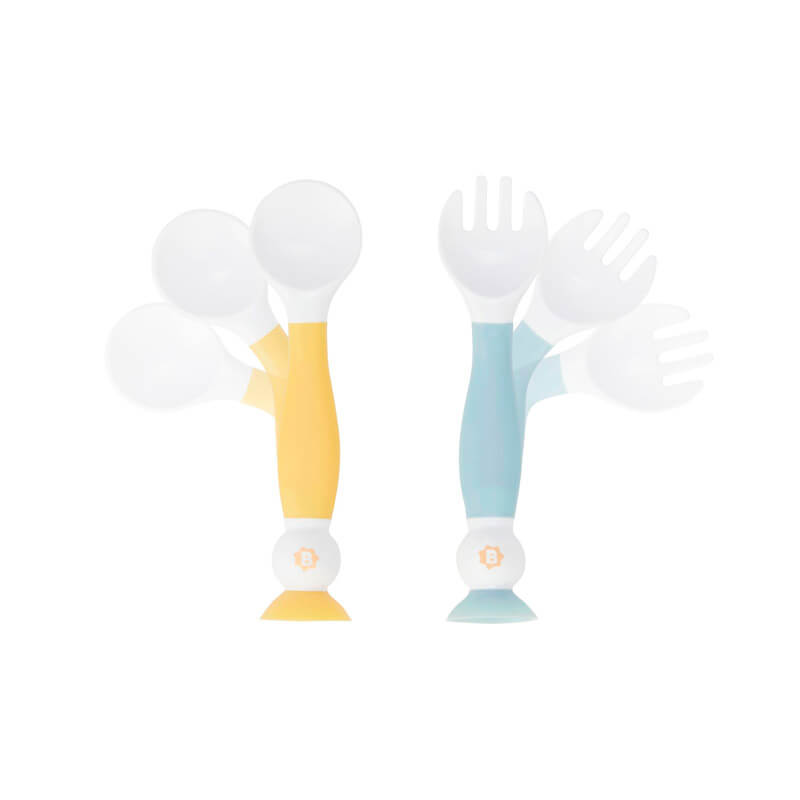 Lot de 2 couverts d'apprentissage flexibles - BADABULLE