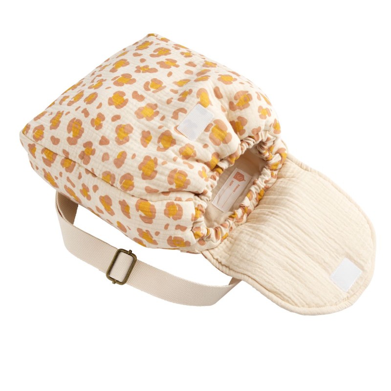 Sac à dos maternelle en gaze de coton léopard "Petit Chou"