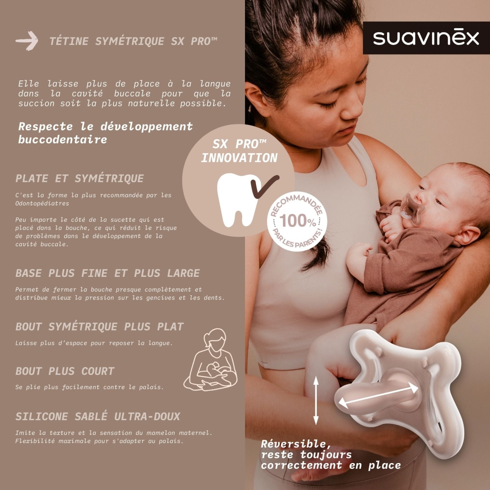 Sucette symétrique Zerø.Zerø Light - SUAVINEX (2 tailles)
