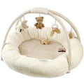Tapis pouf avec arches Teddy Bouclette 90cm - Ecru - NATTOU