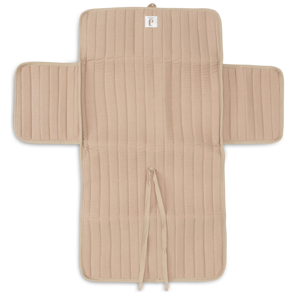 Tapis à Langer Nomade -Gaze de Coton Biscuit - JOLLEIN