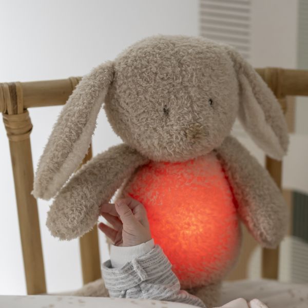 NATTOU Sleepy Rabbit Teddy Bear Night Light - Ecru